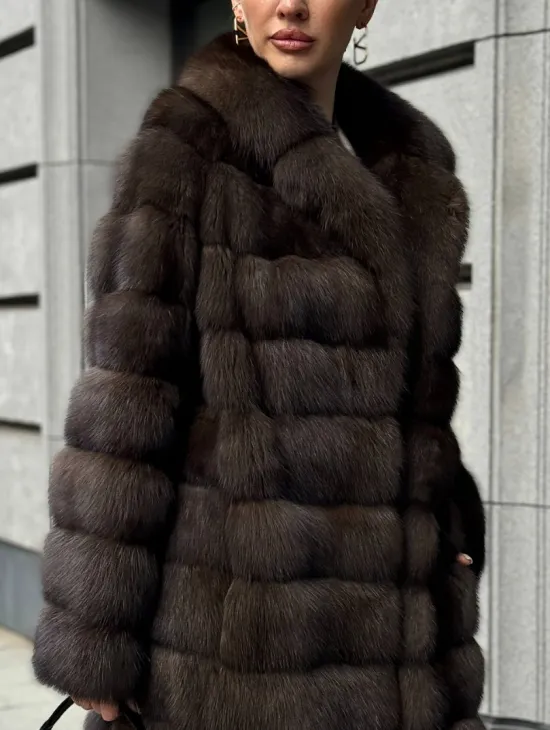 Шуба из соболиного меха - фото 1