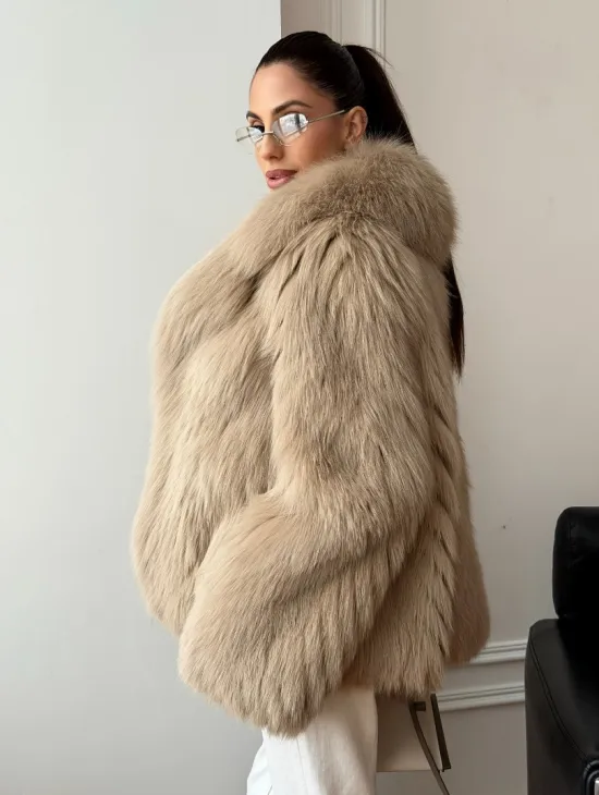 Шуба из лисы в росшив - фото 5