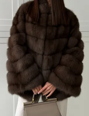 Женская шуба из меха куницы - фото 2