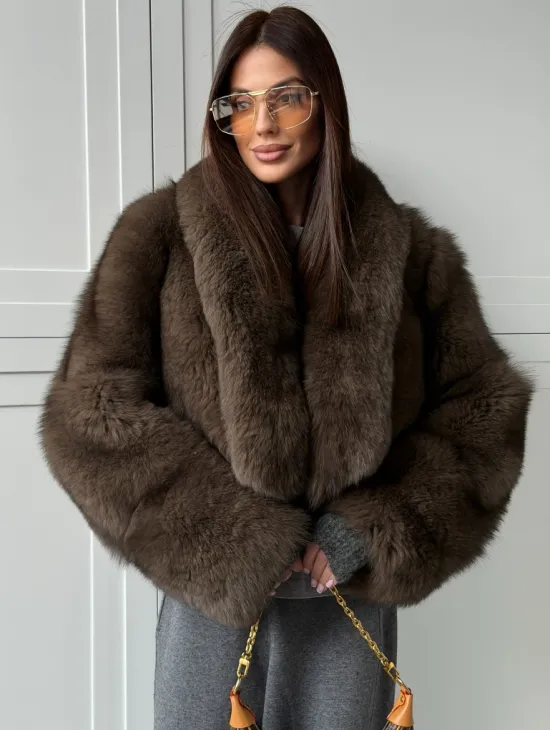 Кроп-шуба из меха песца - фото 4