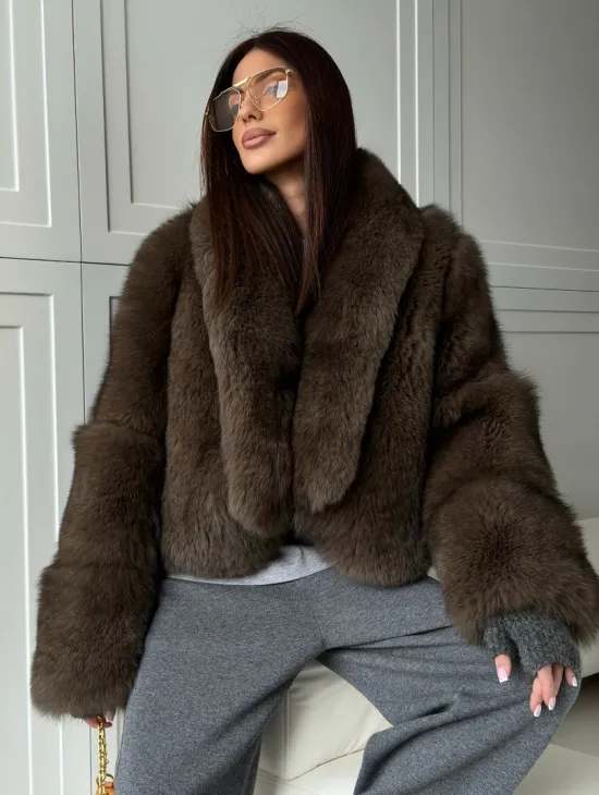 Кроп-шуба из меха песца - фото 11